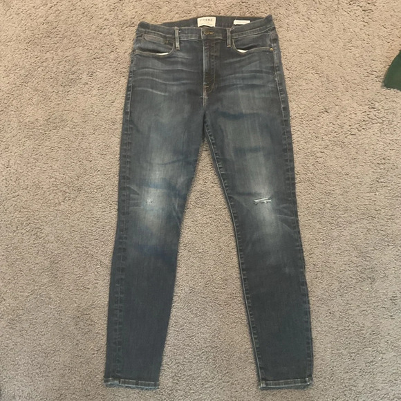 Frame Denim Le High Skinny Jeans Denim Pants Y2K Vintage sz 31 - Picture 3 of 6